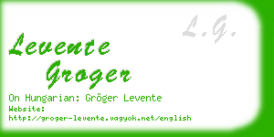 levente groger business card
